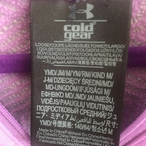 Girls Under Armour Youth Medium Purple Hoodie - Picture 4 of 9